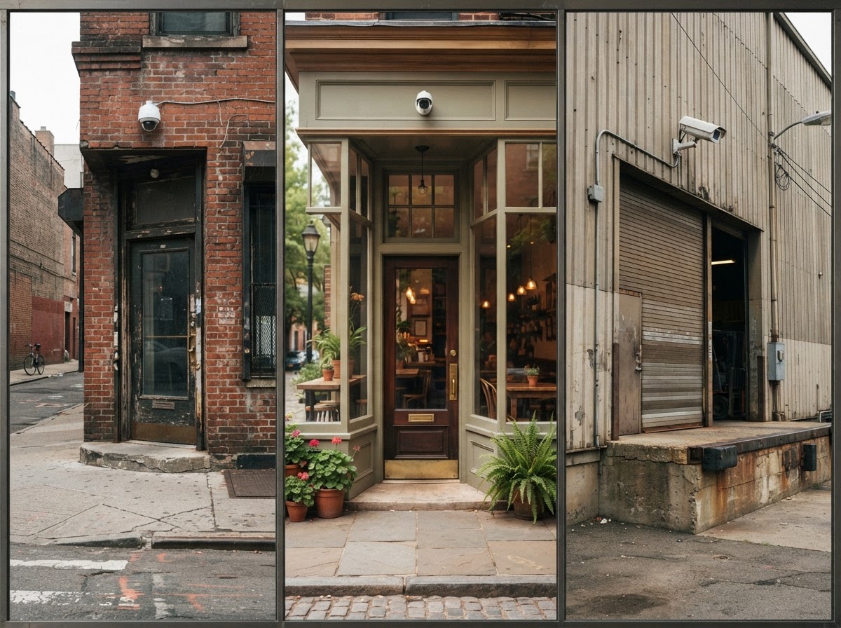 Collage style street view