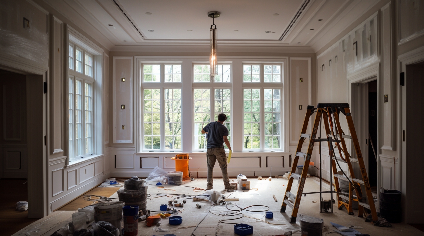Home automation installation in progress in a private spacious house in Philadelphia2